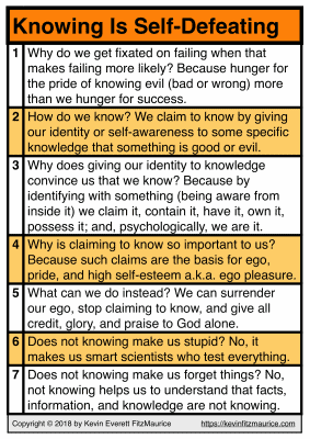 Knowing Is Self Defeating Kevin Everett Fitzmaurice