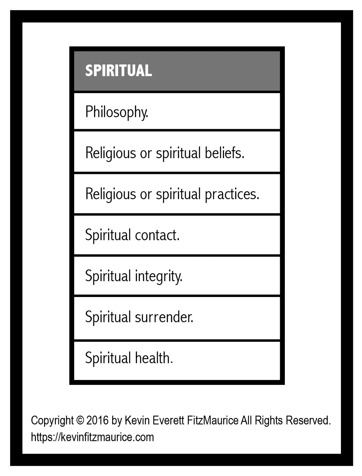 spiritual conditioning factors