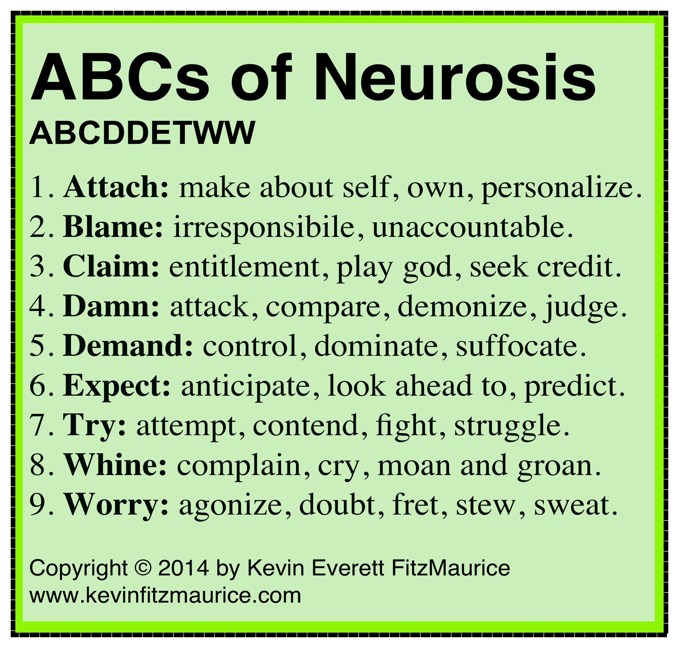 9-causes-for-neurosis-or-normal-madness-are-provided-in-a-poster