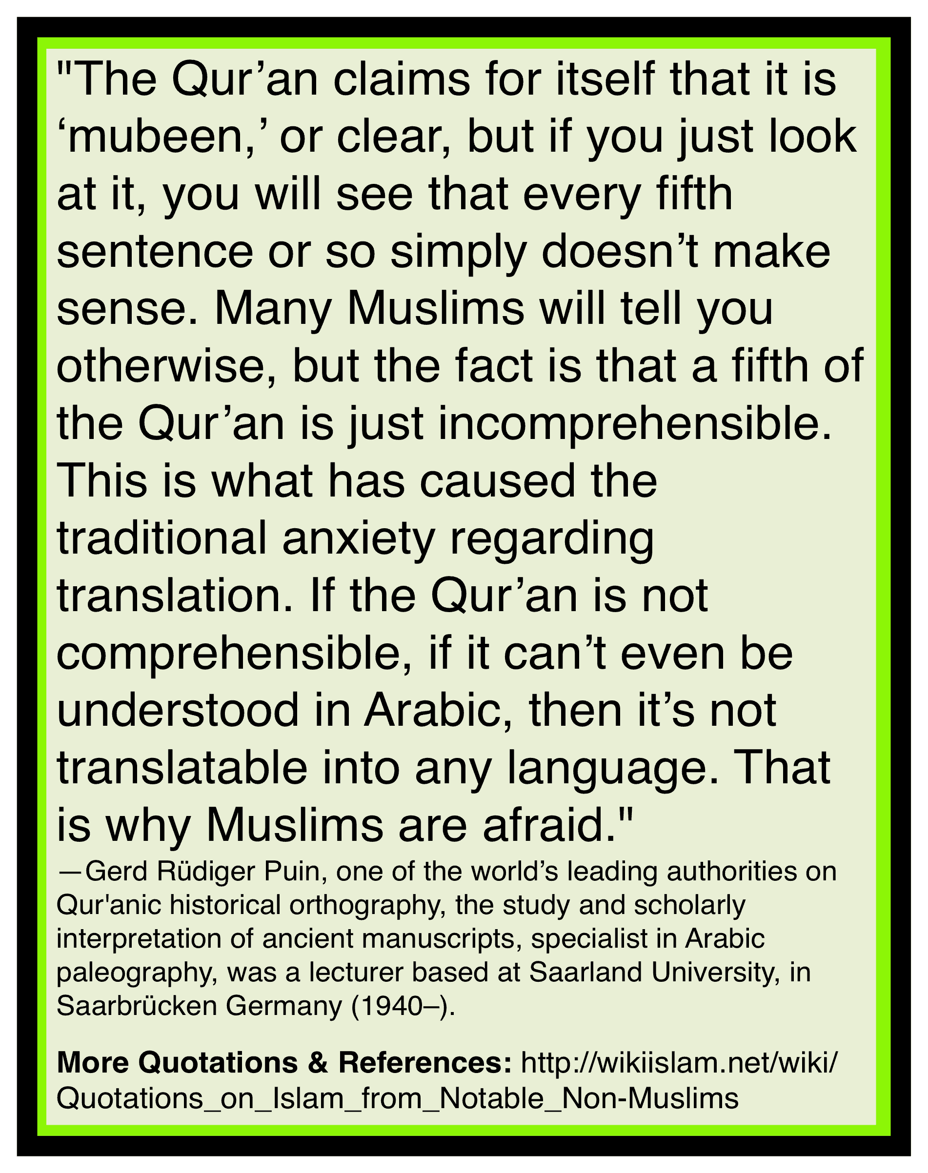 Quran is a mess and unclear