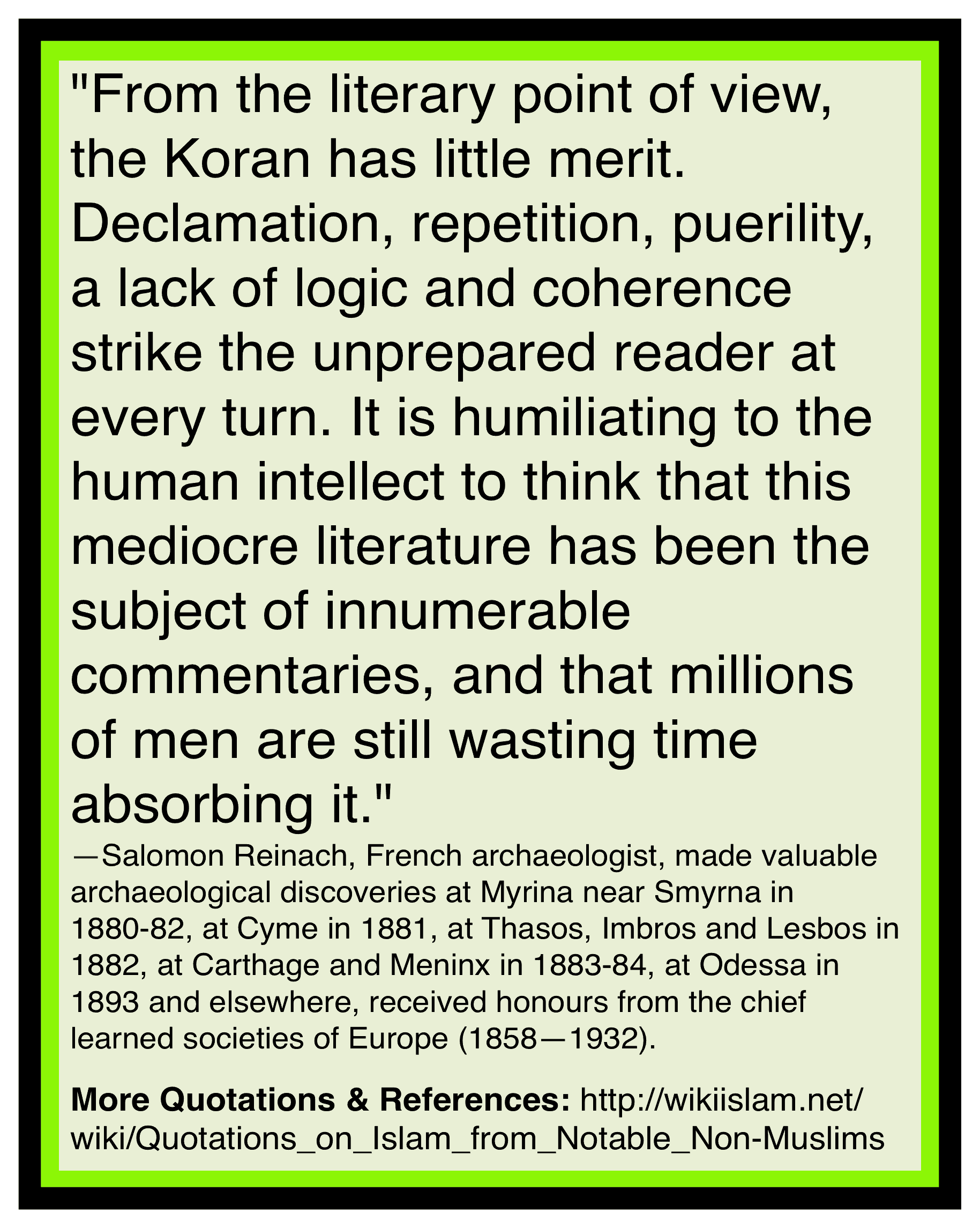 Quran is a literary disaster