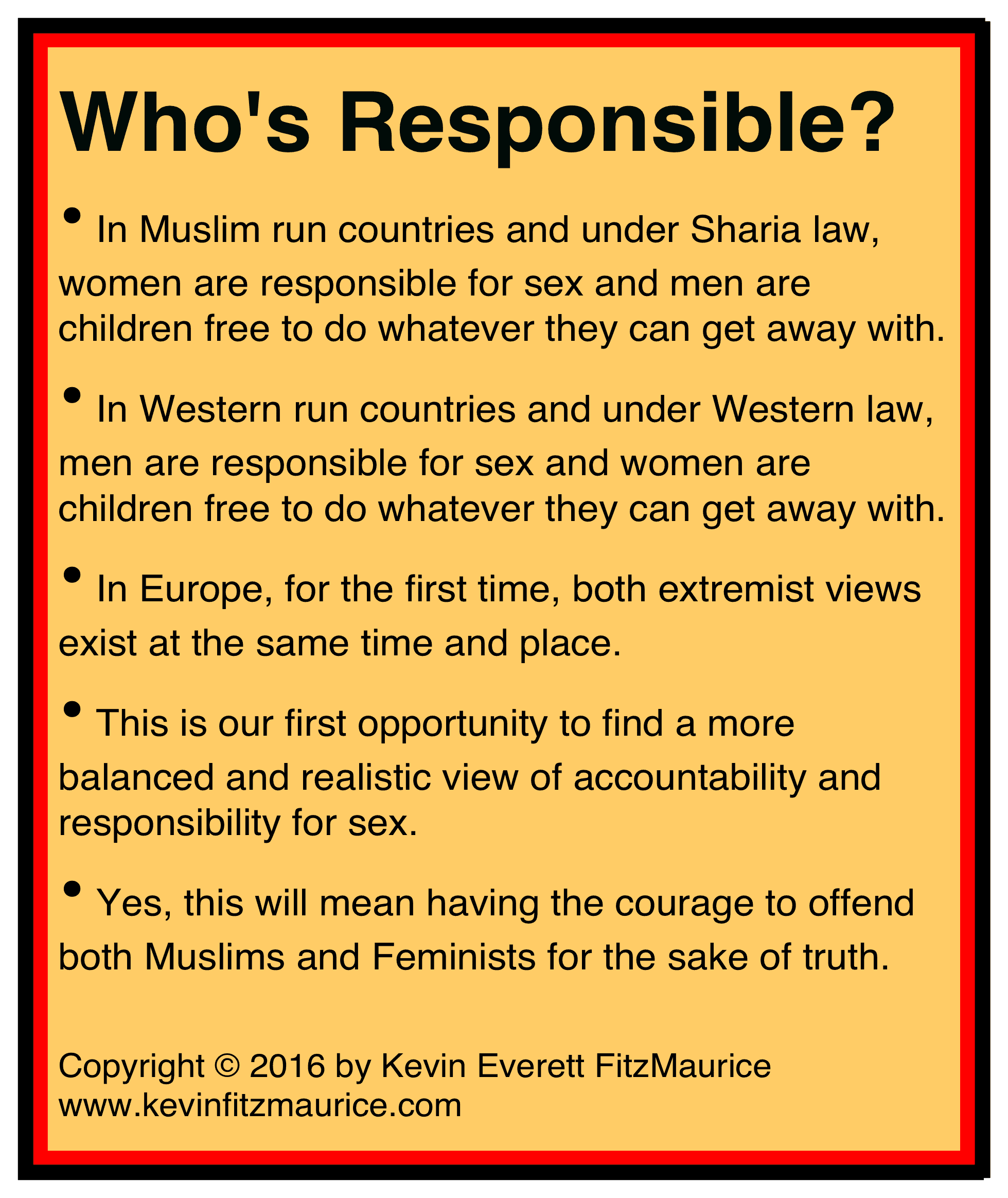 who is responsible for sex