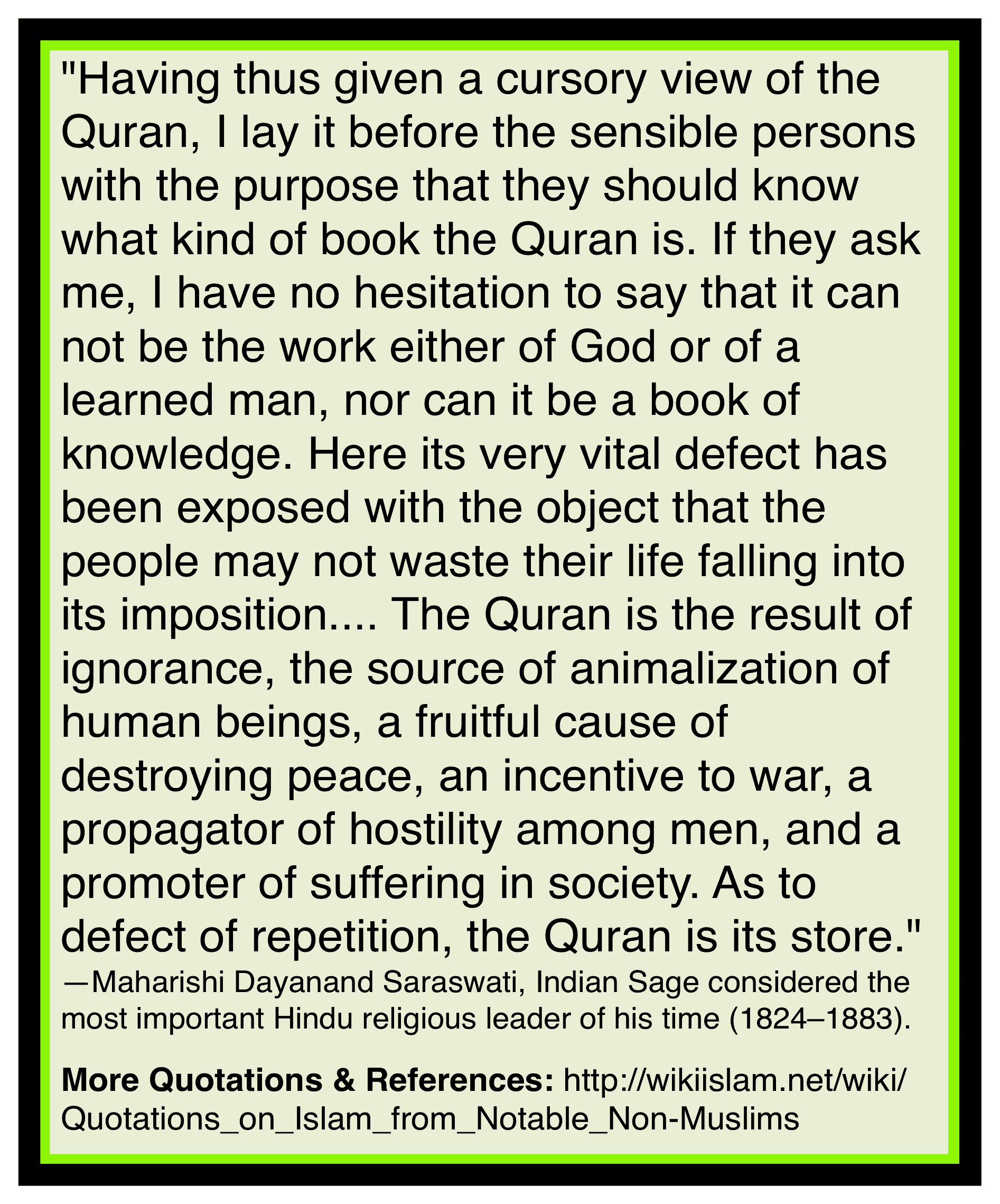 Quran is ignorant book