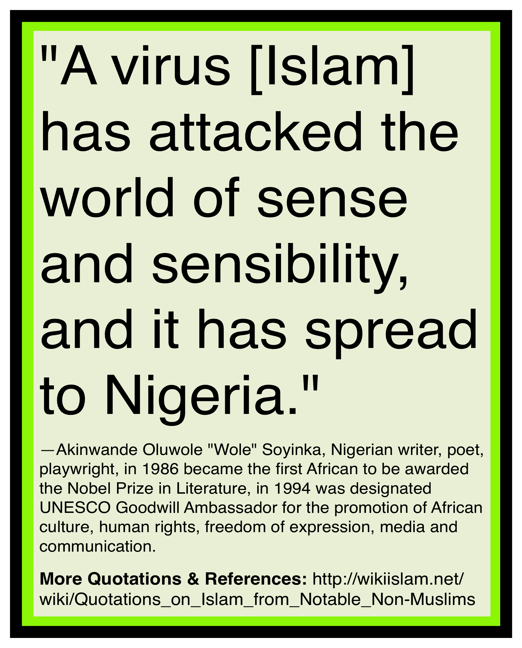 Islam is a virus of evil