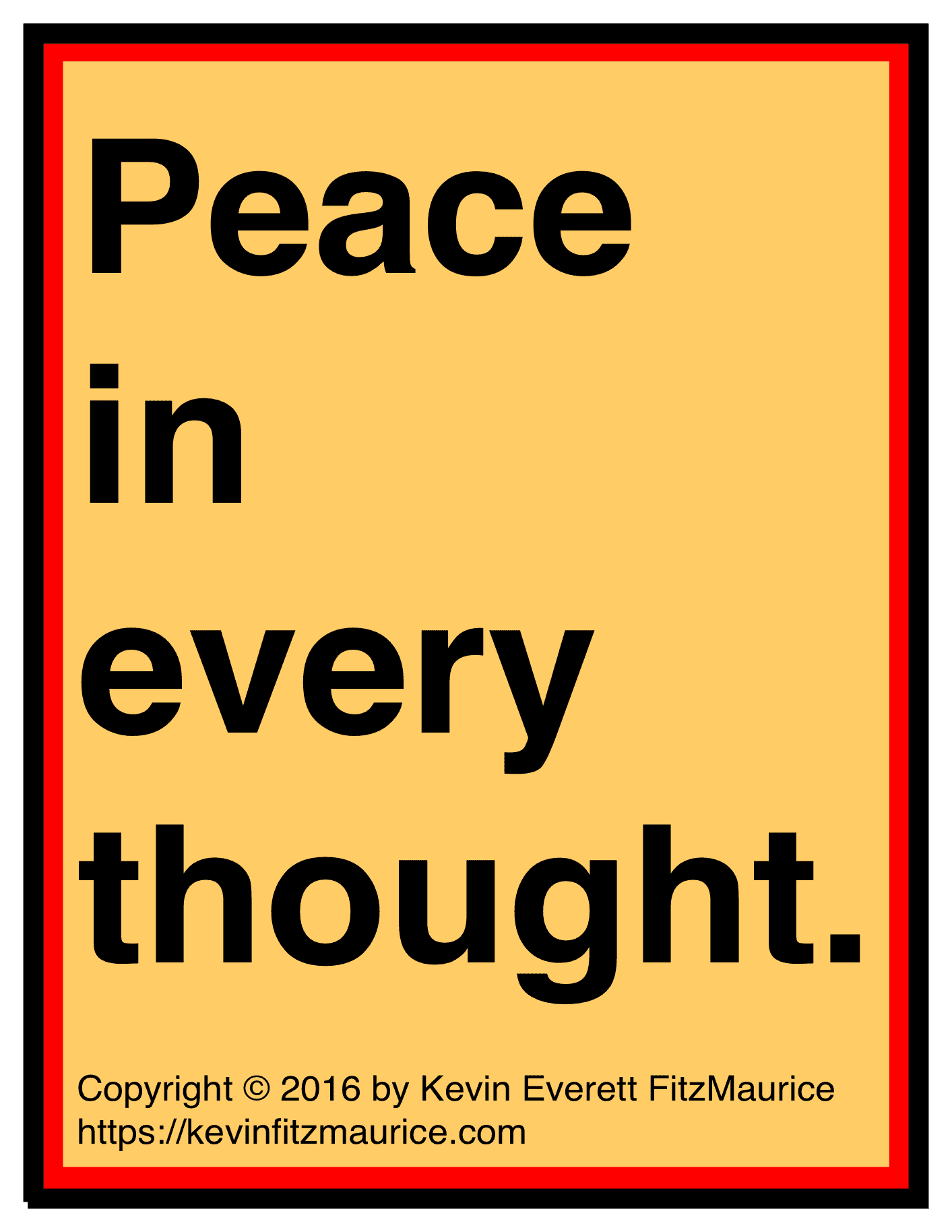 Peace in every thought