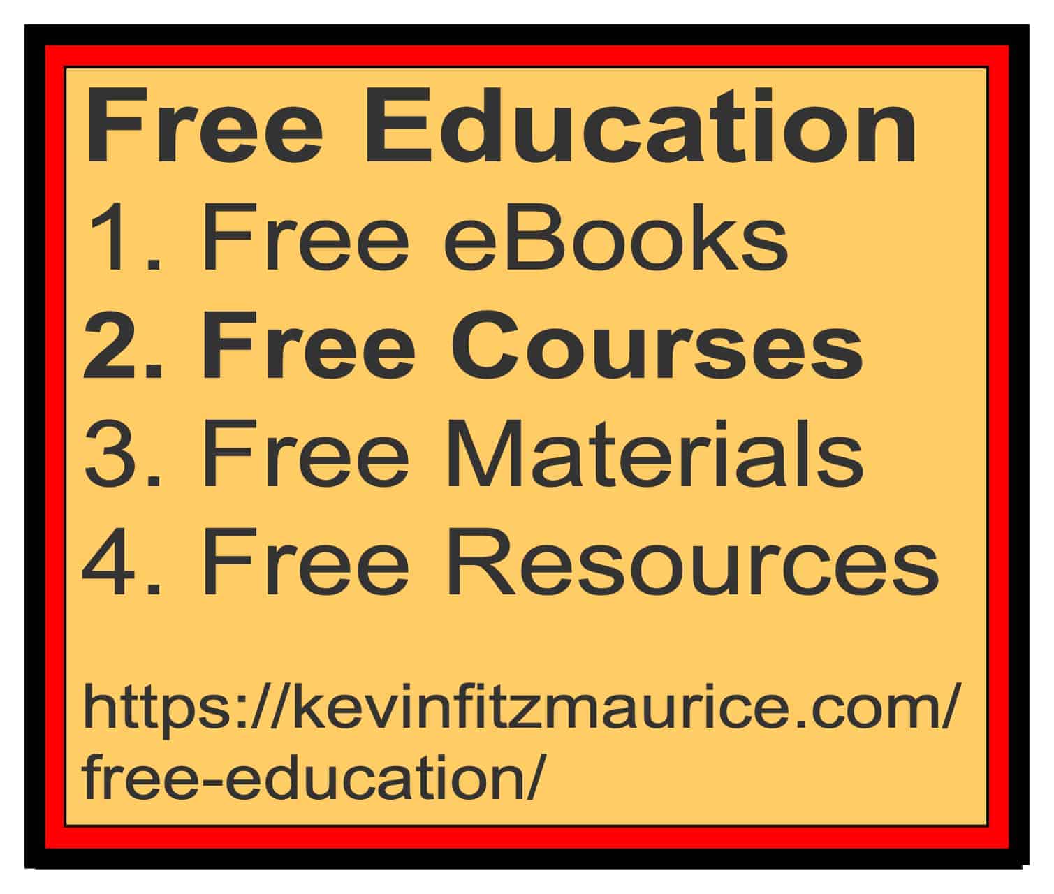 Free Education Lists for Courses