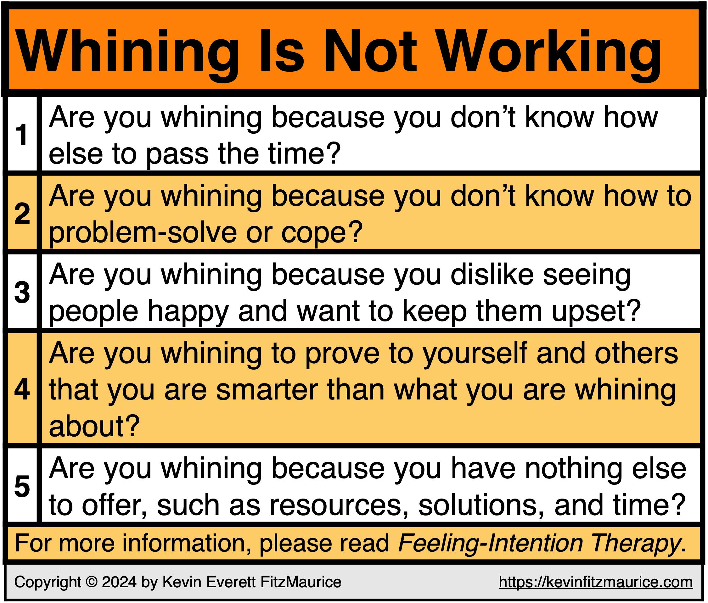 Whining Is Not Working