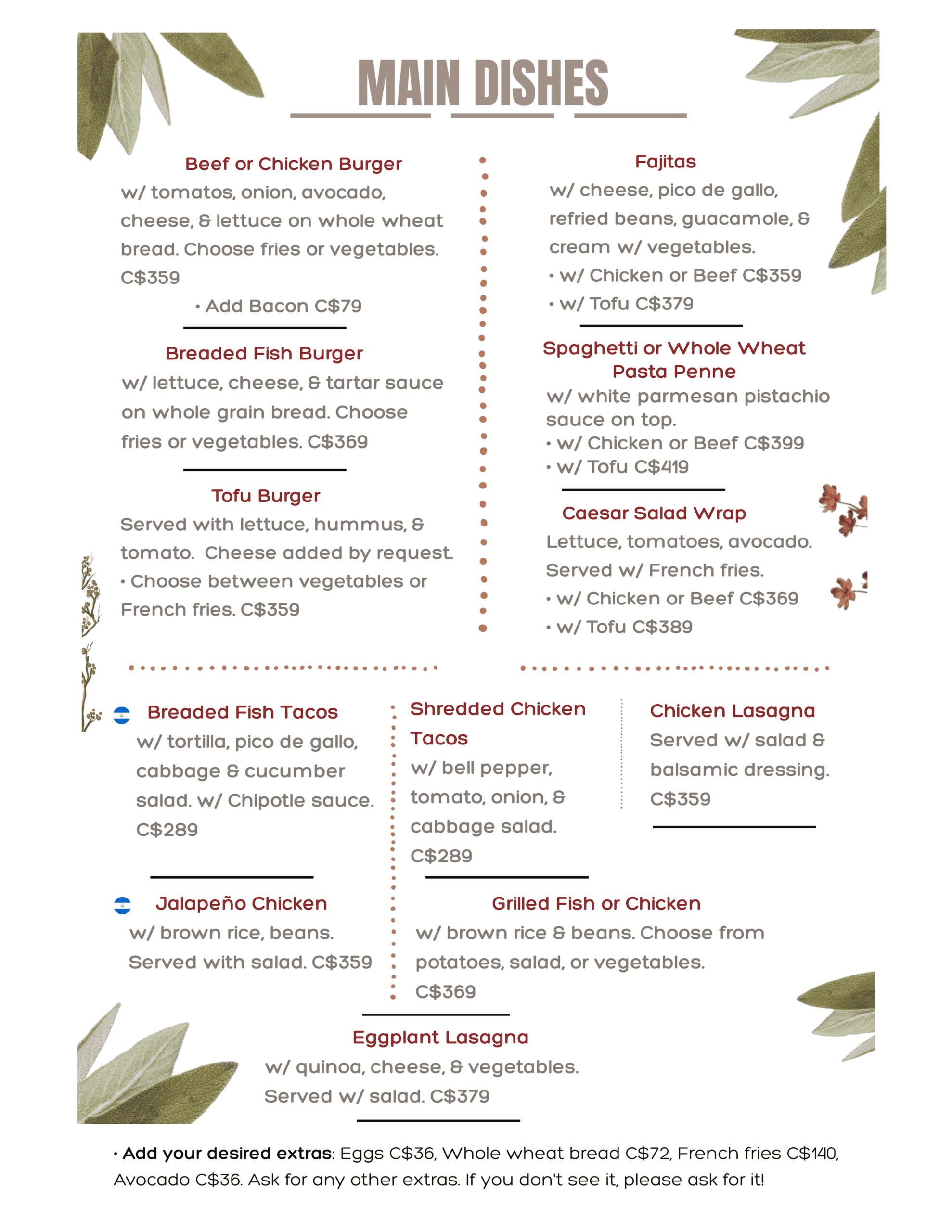 Simon Says Menu Page 6 of 8