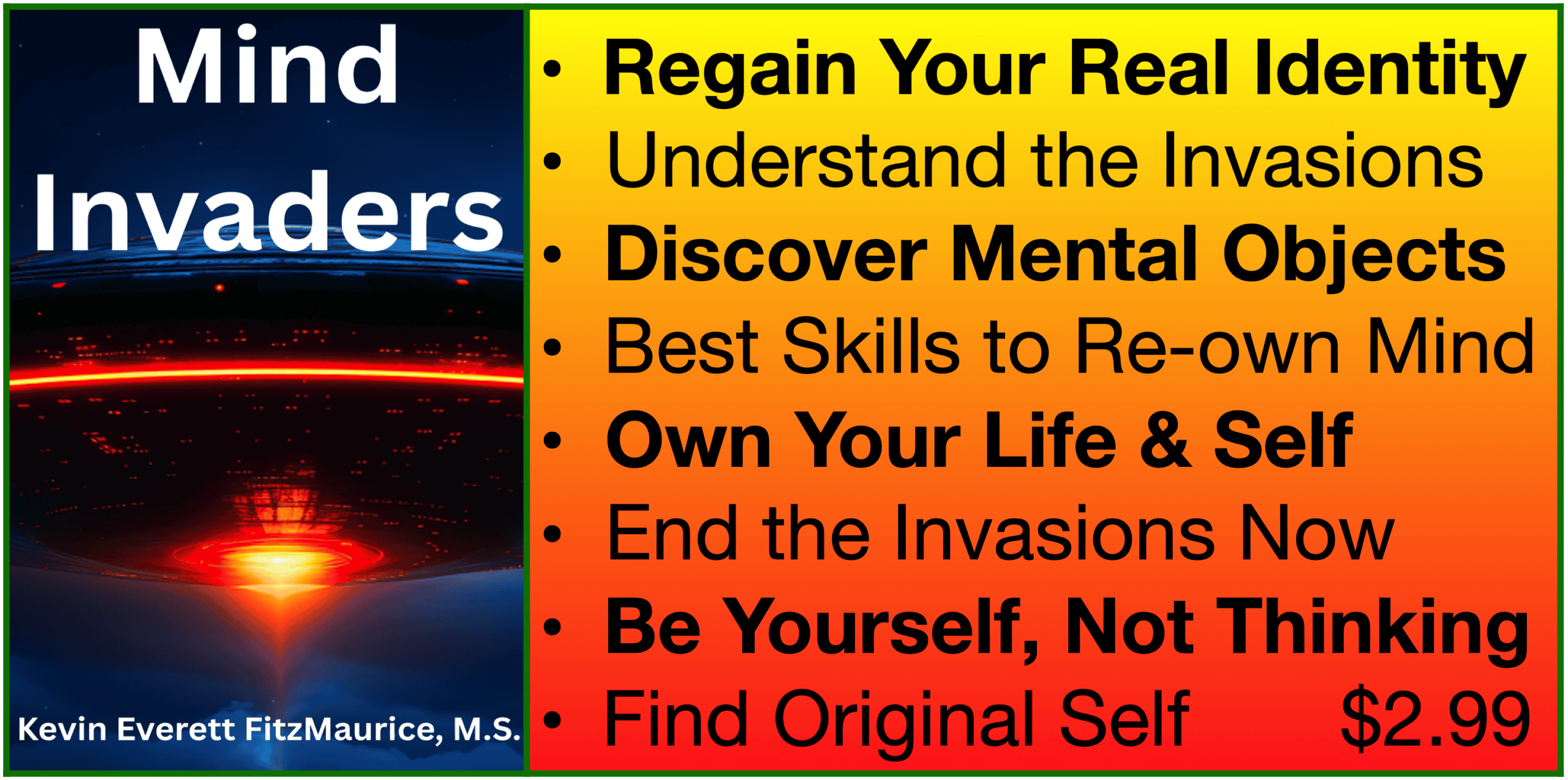Mind Invaders Contents and slider image promoting benefits.
